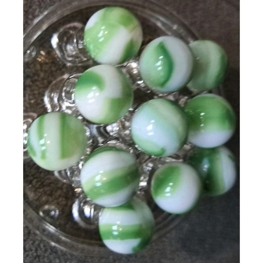 Vintage Marble King 1964 Marbles Lot Of 11 Greens‎
